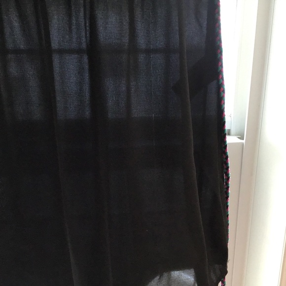 H&M Black Sheer Sequinned Shoulder Blouse, Size 6 - Picture 11 of 14